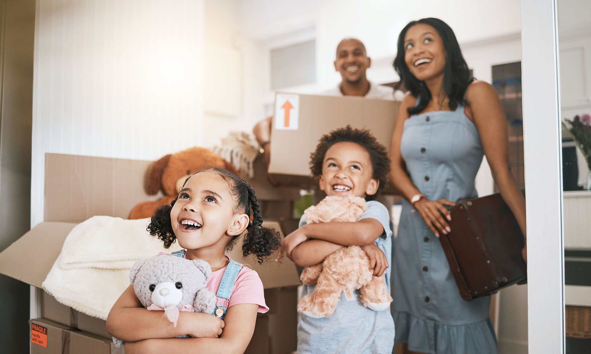 family moving into new house