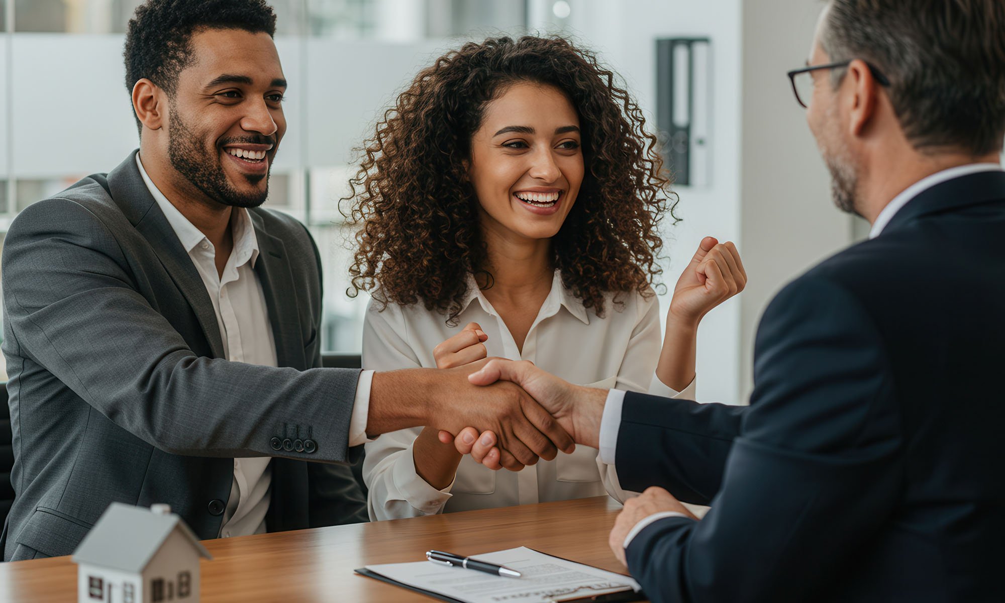 couple agreeing to loan